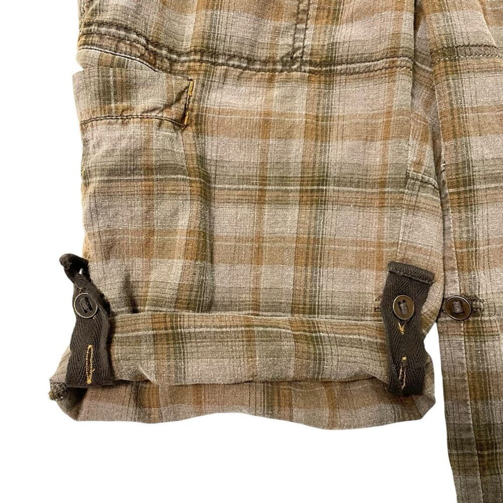 Vintage Y2K Free People Plaid Low Rise Convertible Bermuda Skater Shorts size 2 - Picture 5 of 9
